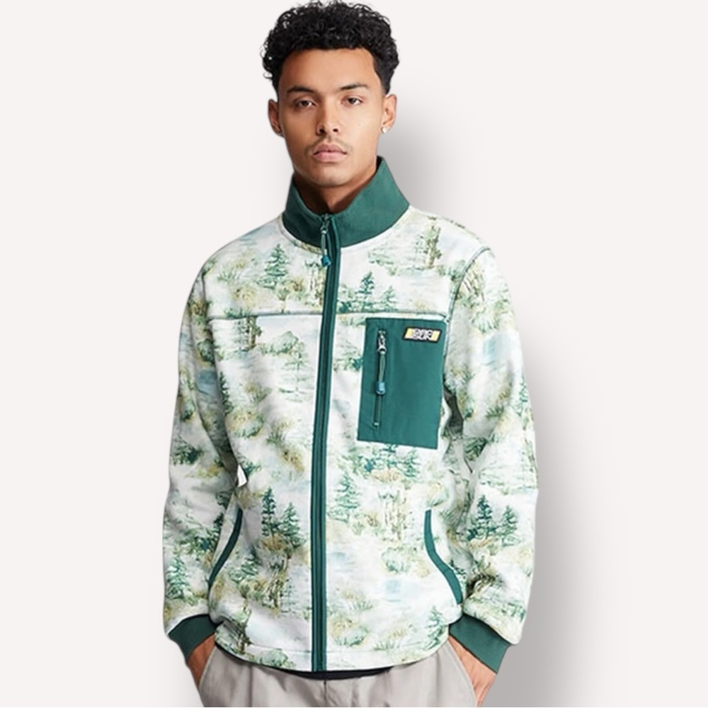 Pacsun Scenic Polar Full Zip Sweater Men’s Fleece Jacket Medium NEW